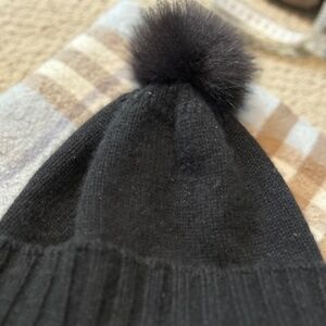 100 percent cashmere and fur women’s hat